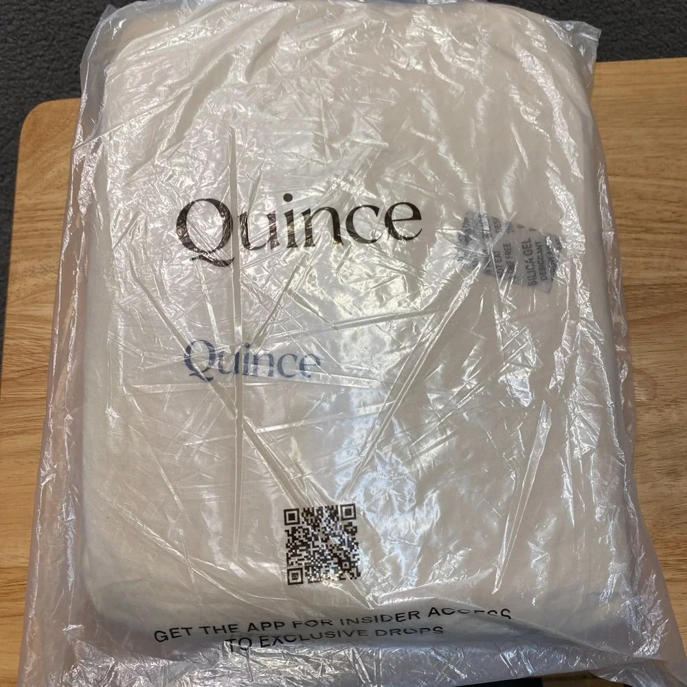 Quince European Linen Duvet Cover Twin Size White NO SHAMS 100% Linen